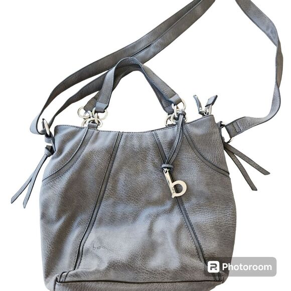 B.O.C. Bucket Handbag Womens SZ Small Mettalic Rock Grunge Crossbody Biker Punk - Picture 1 of 4